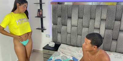 Stepbro bangs my busty Latina sis Saraymike in underwear & pleads for more