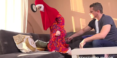 Witness this hijab-dressed in first-timer give a xxx hand job and blow-job with