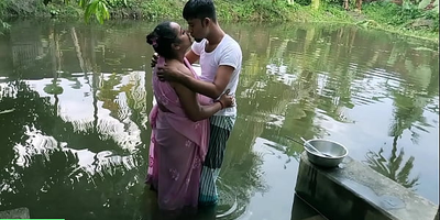 Tarpita and Hasikul's hot anal sex adventure thither steaming Boudi outside