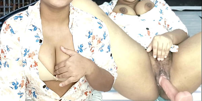 Mona Ji and Vikash, team a few curvy Indian babes, pump their respond to pee out